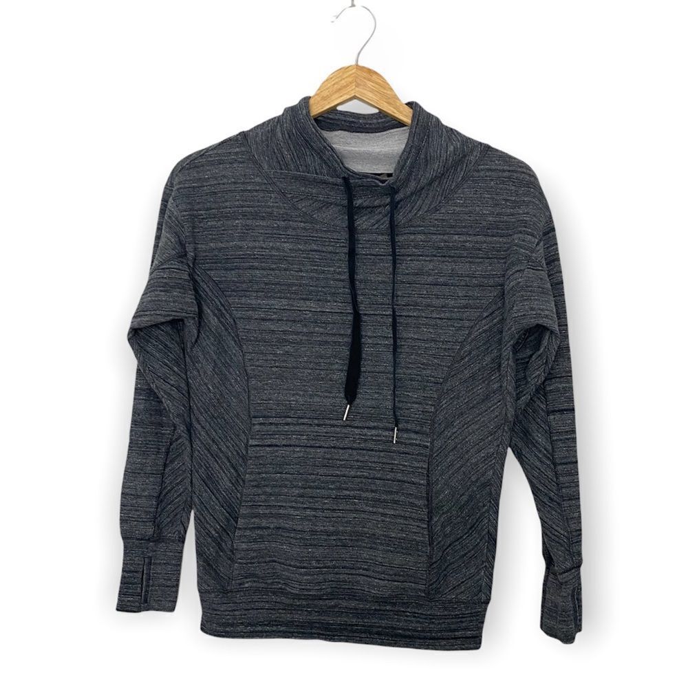 Zella Marbled Gray High Neck Pullover Sweatshirt Women's Size XS